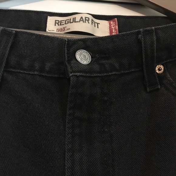 Levi’s Black Straight Leg Vintage 505’s 34 x 32 - Picture 3 of 6